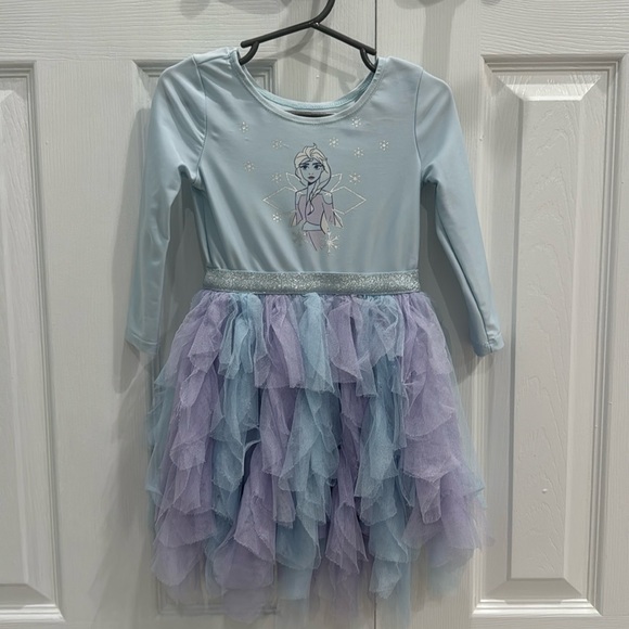 Girls 3T Frozen Elsa bodysuit with overlaying tutu - Picture 1 of 6